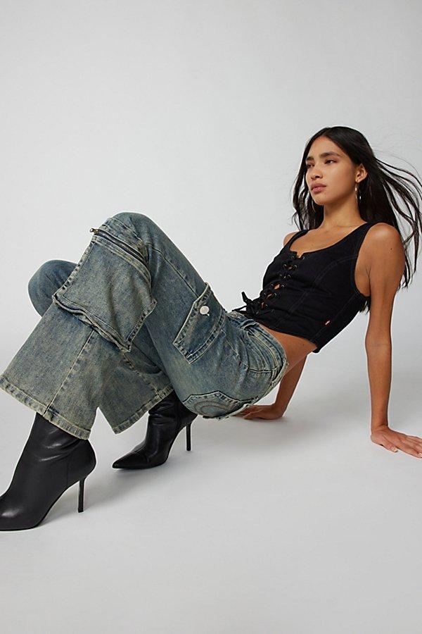 True Religion UO Exclusive Becca Bootcut Cargo Jean Womens at Urban Outfitters Product Image