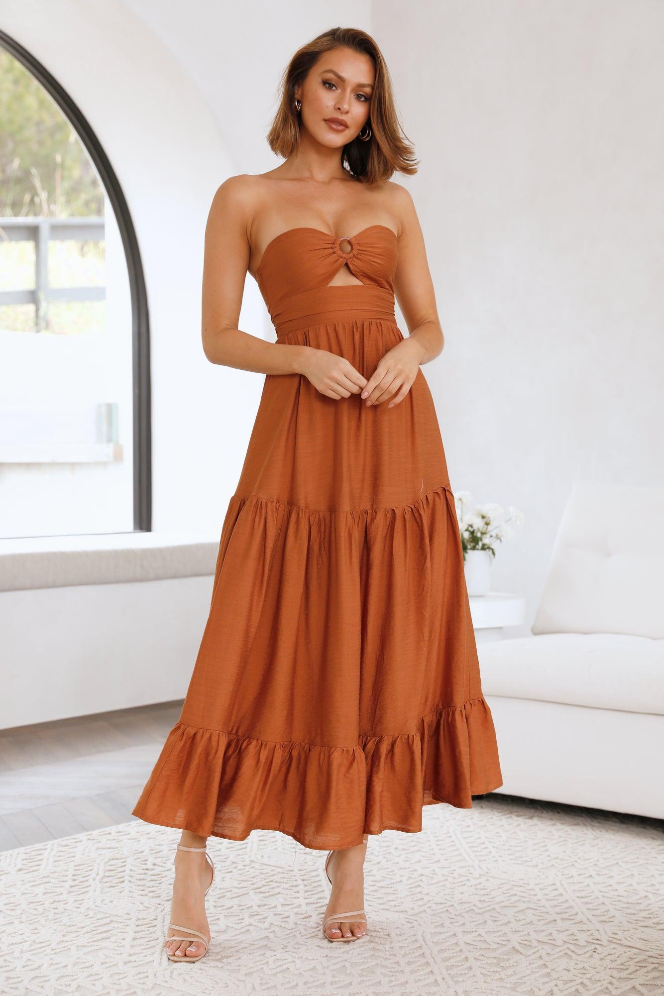 Desert Heart Maxi Dress Brown product image