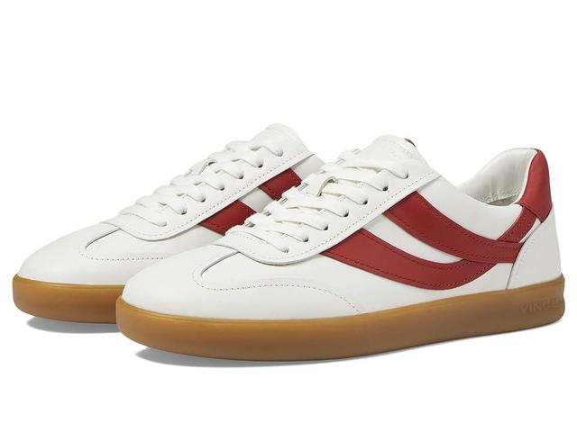 Vince Oasis-M Lace-Up Retro Sneakers (Chalk /Ruby Red Leather) Men's Shoes Product Image