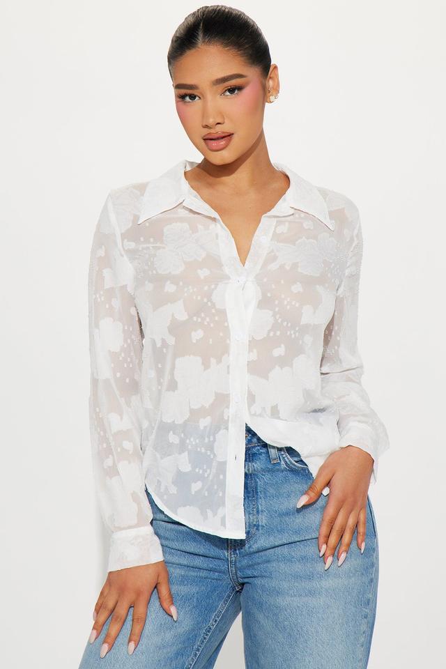 Catherine Floral Shirt - Ivory Product Image