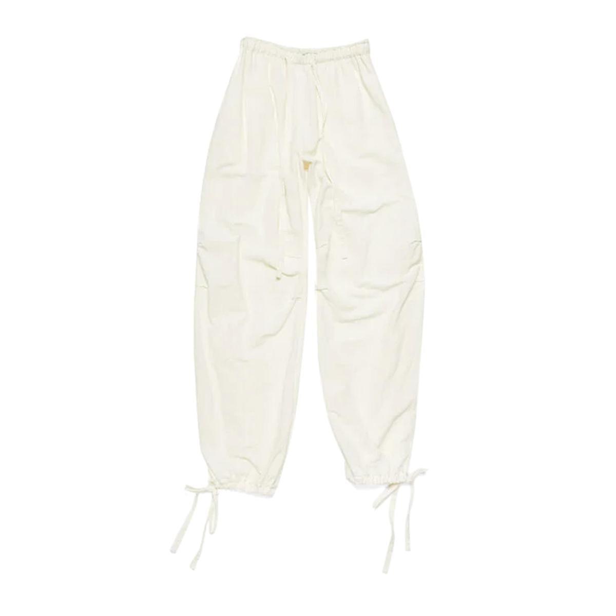 ACNE STUDIOS Relaxed Drawstring Trousers In Warm White Product Image