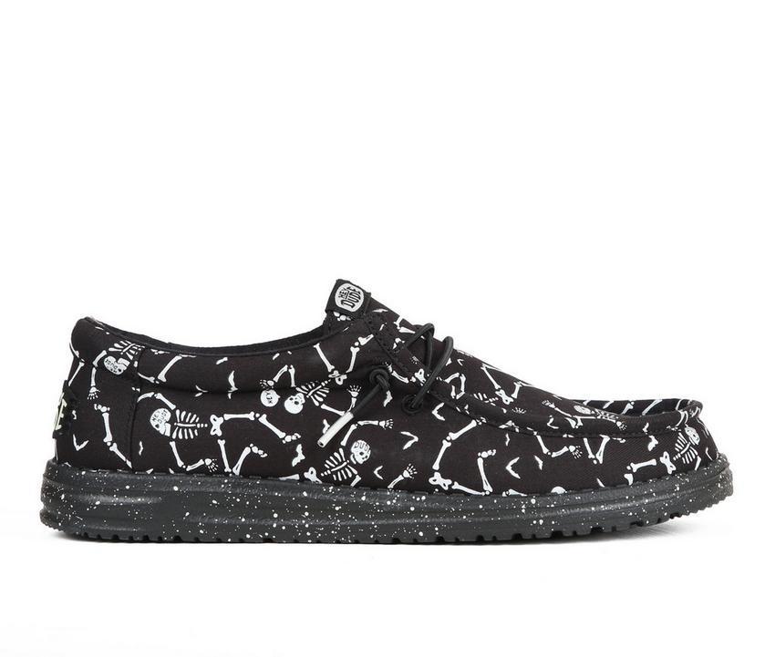 Men's HEYDUDE Wally Skeletons Casual Shoes Product Image