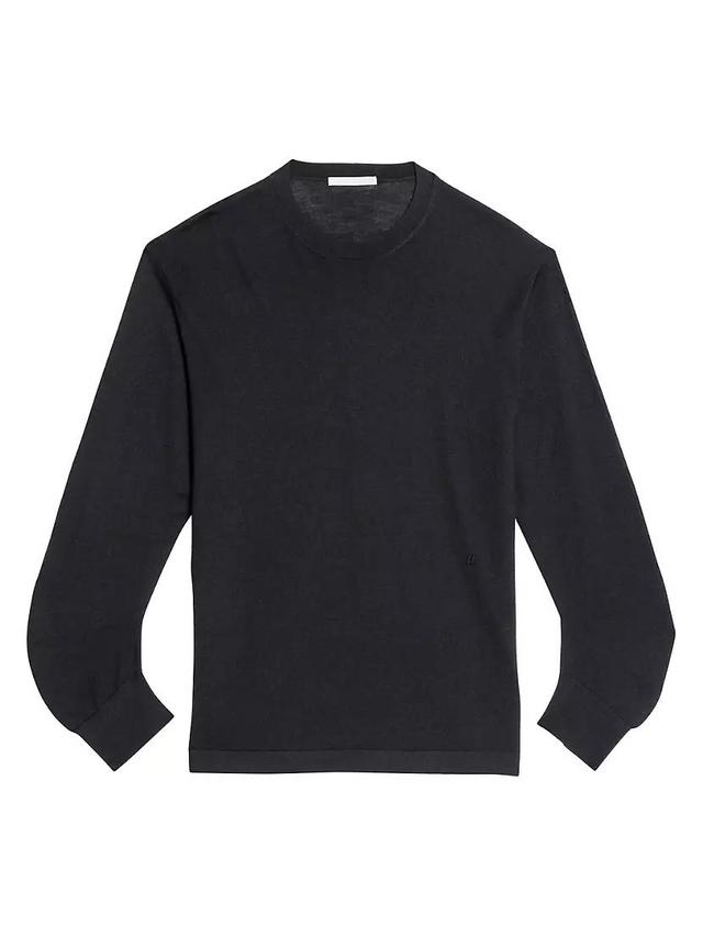 Wool & Silk-Blend Crewneck Sweater Product Image