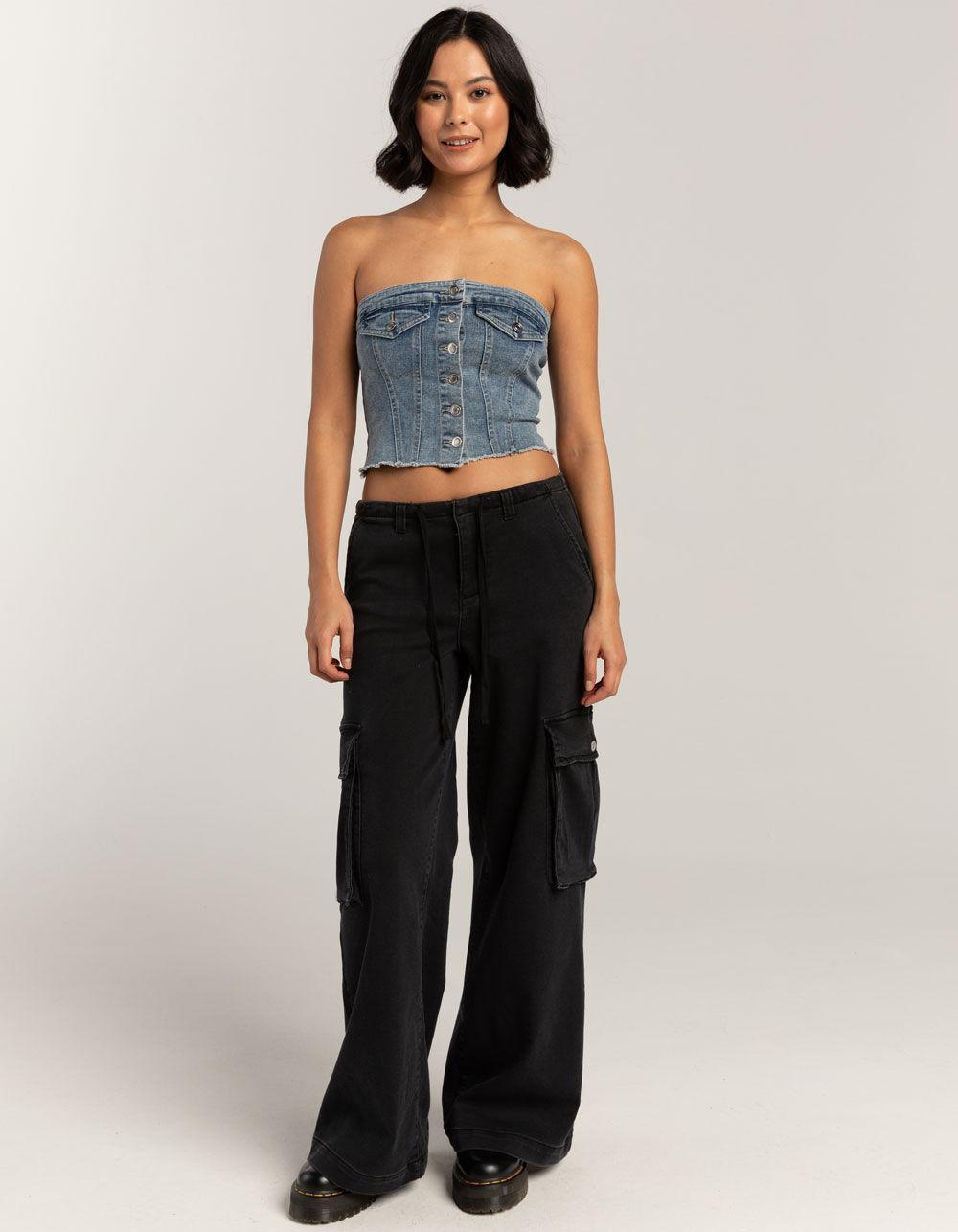 TIMING Denim Pocket Womens Tube Top Product Image