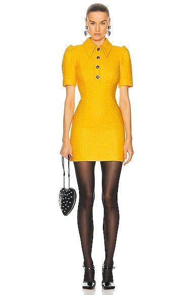 Alessandra Rich Checked Tweed Boucle Mini Dress Product Image