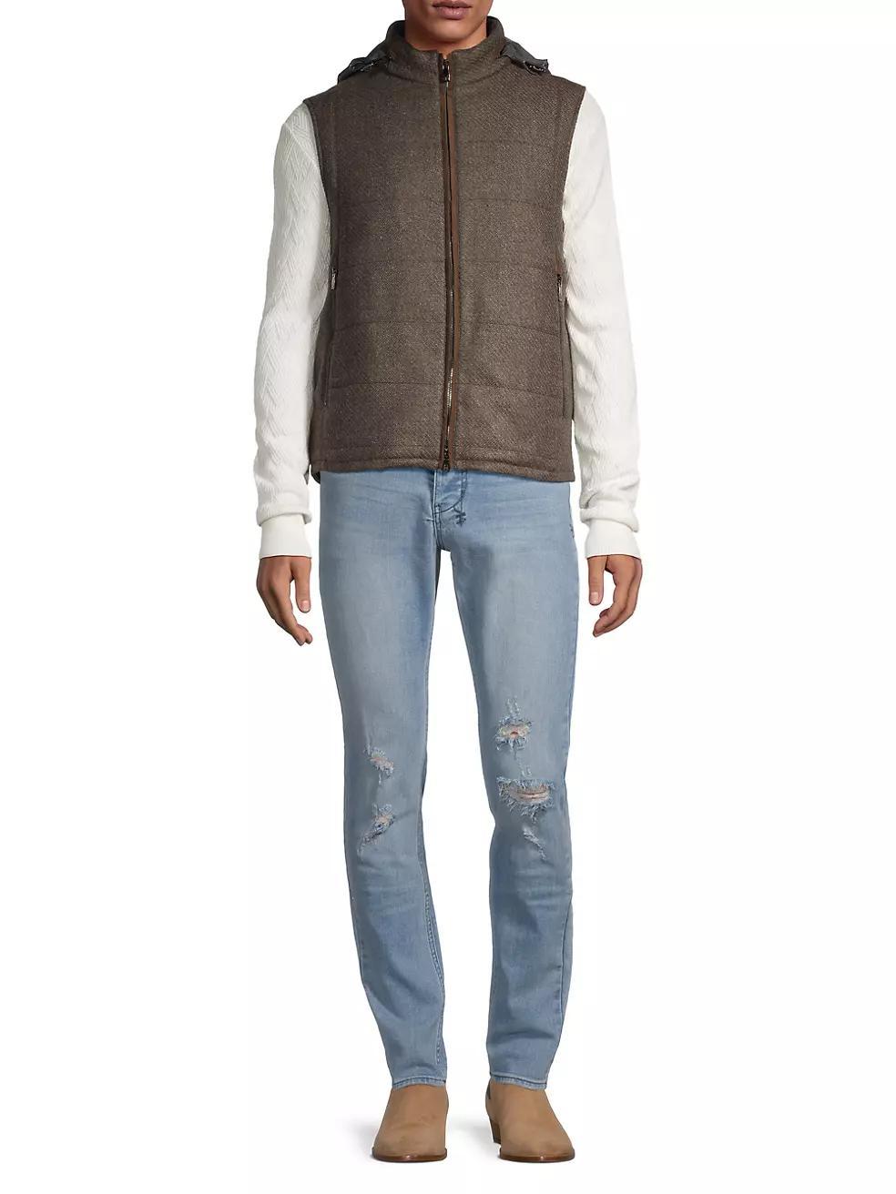 Hooded Wool-Blend Vest Product Image