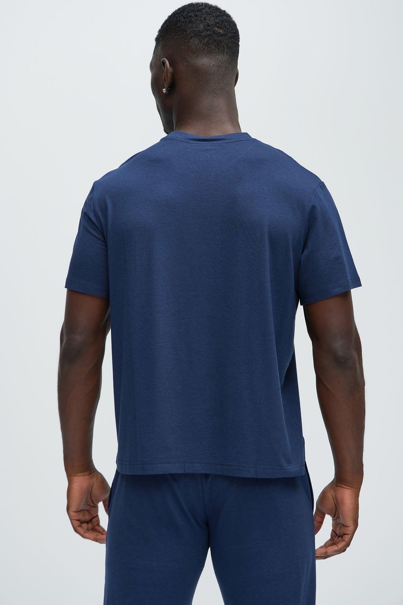 Essential Modal Lounge Short Sleeve Tee - Navy Product Image