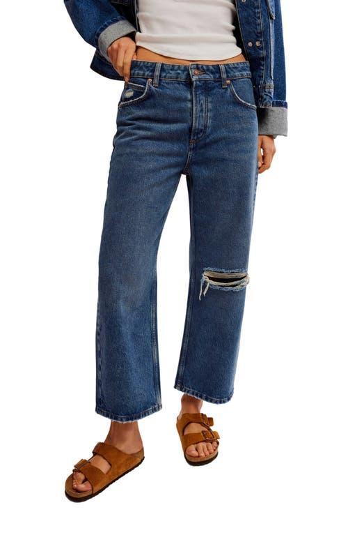 Deep Trance Wide Leg Boyfriend Jeans In Meditation Product Image