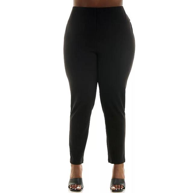 Plus Size Nina Leonard High Tech Crepe Pants, Womens Product Image