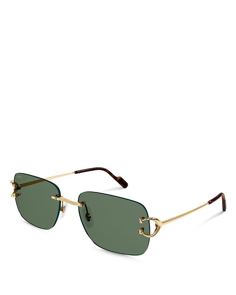 Cartier Signature C 24K Gold Plated Rimless Sunglasses Product Image