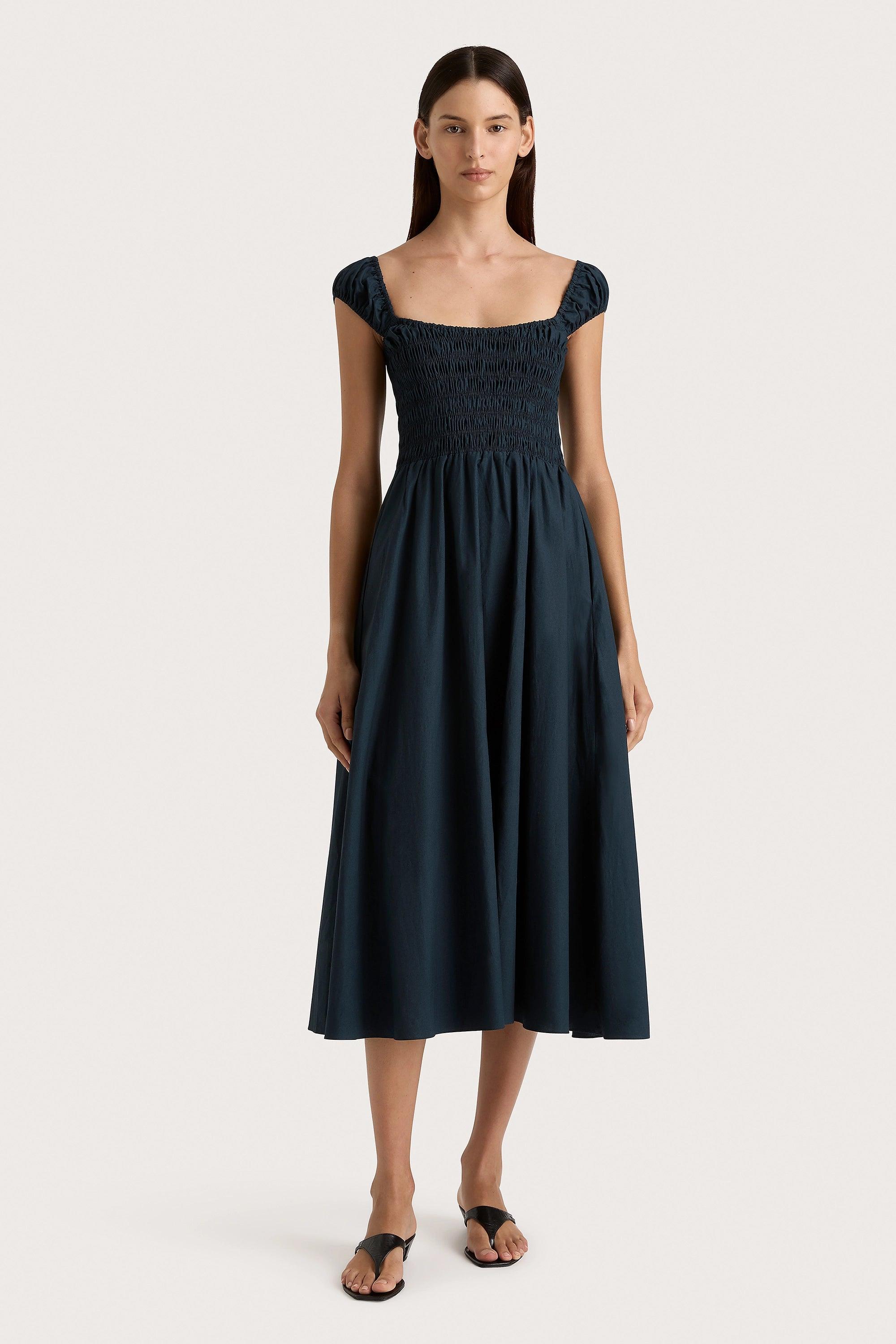 Lene Midi Dress Navy Product Image