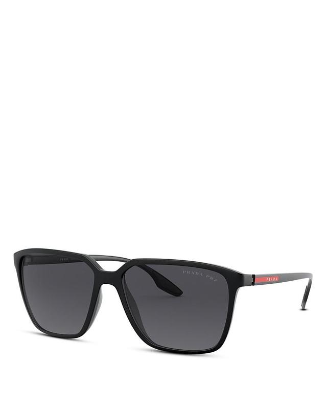 Prada Rectangle Polarized Sunglasses, 58mm - Male Product Image