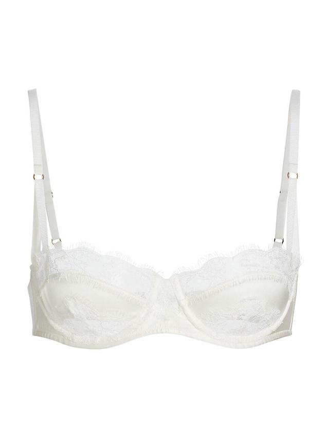 Womens Lace Inset Balconette Bra Product Image