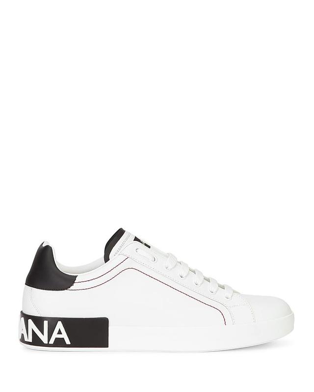 Men's Portofino Logo Leather Low-Top Sneakers Product Image