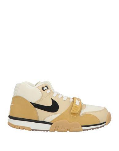 NIKE Man Sneakers Beige Size 7.5 Leather, Textile Fibers Product Image