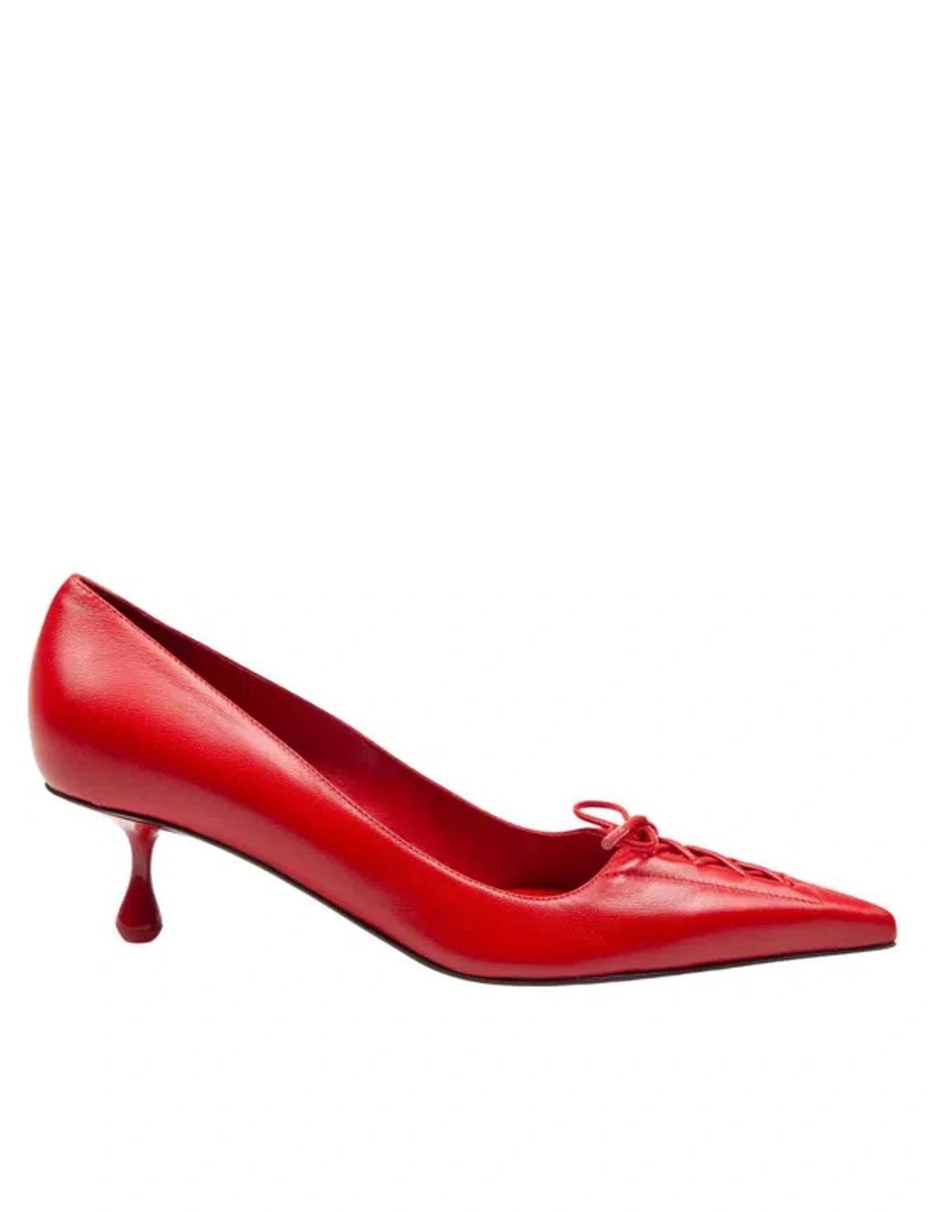 Leather Pumps In Red Product Image