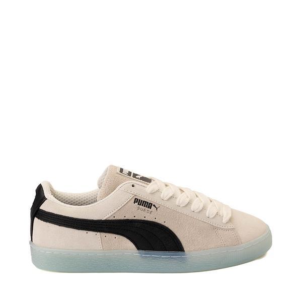 Mens PUMA Suede Classic Mist Athletic Shoe - Warm White / PUMA Black / Icy Blue Product Image