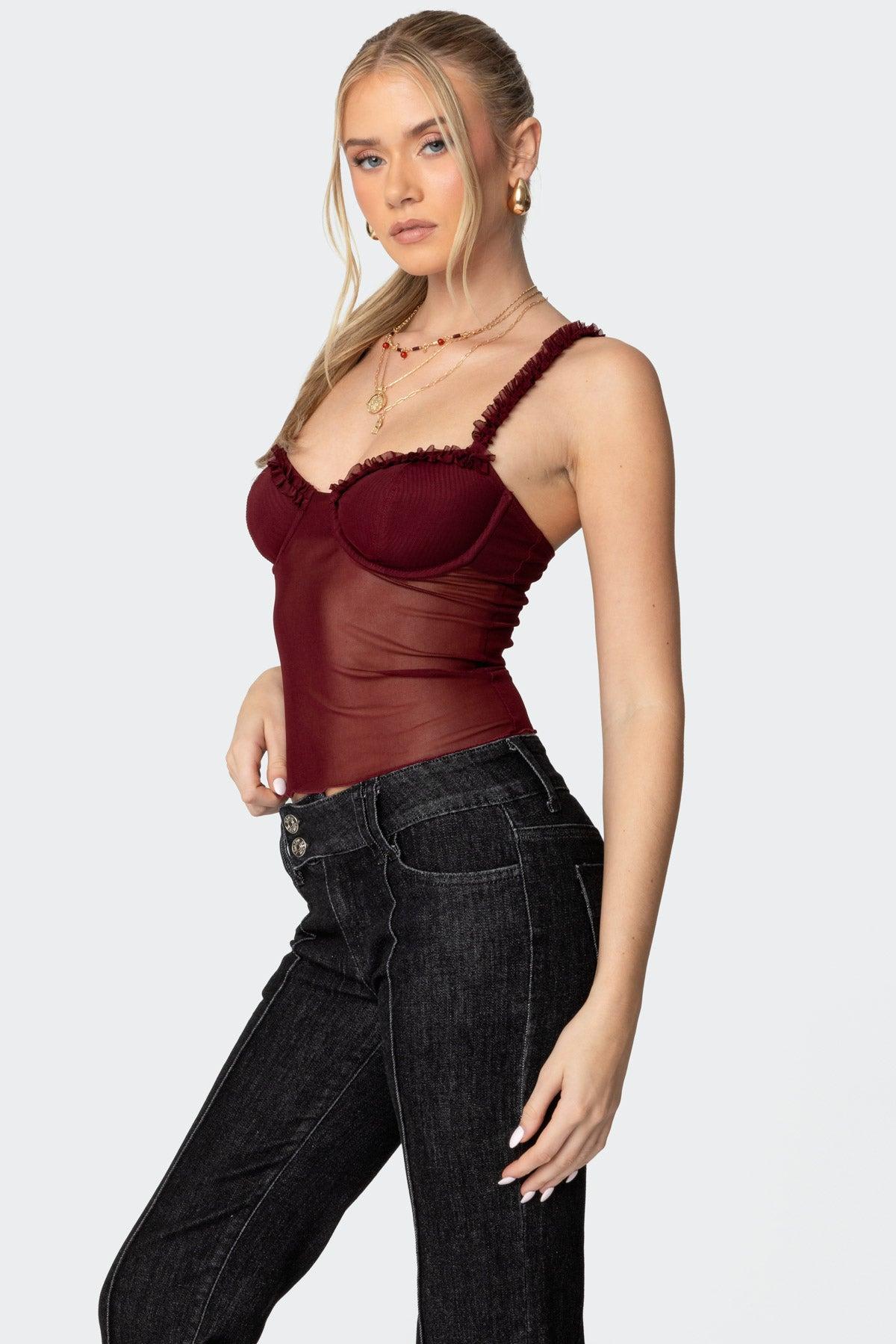 Mercy Sheer Mesh Bra Top Product Image