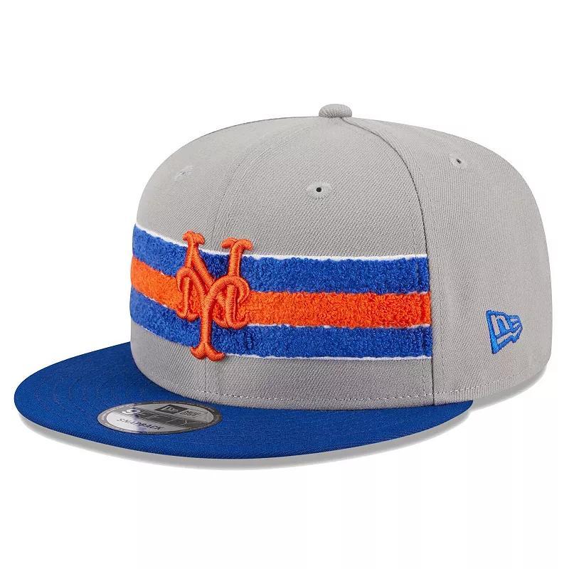 Mens New Era Gray New York Mets Band 9FIFTY Snapback Hat - Gray Product Image