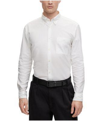 Boss by Hugo Boss Mens Oxford Cotton Slim-Fit Button-Down Dress Shirt product image