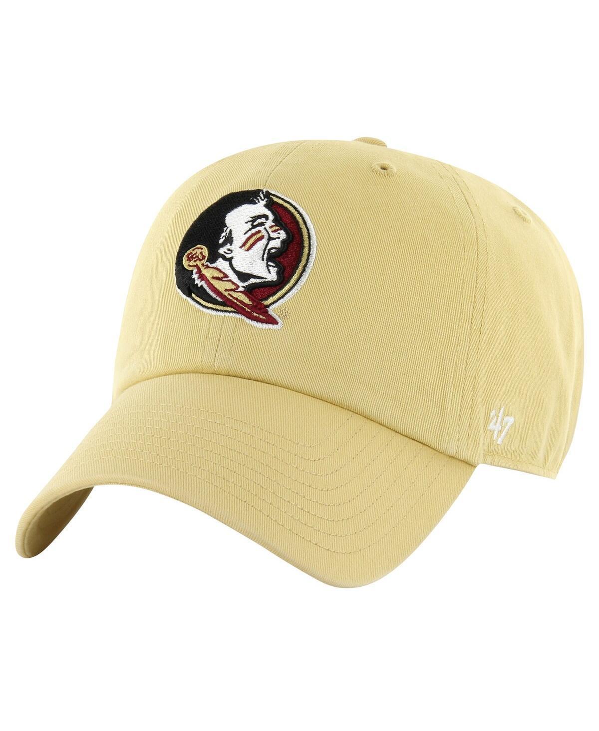 Mens 47 Brand Gold Distressed Florida State Seminoles Vintage-Like Clean Up Adjustable Hat Product Image