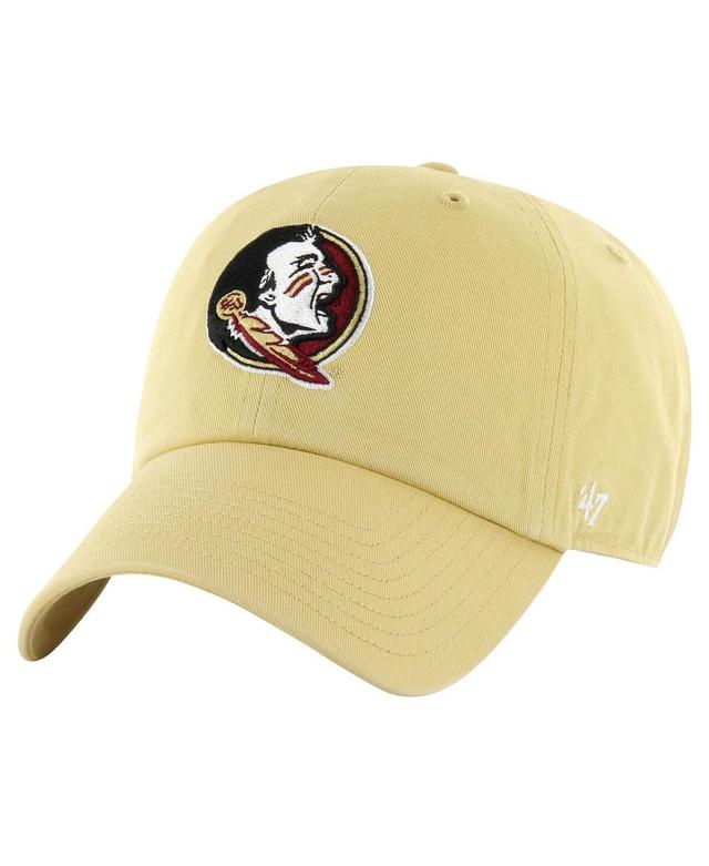 Mens 47 Brand Gold Distressed Florida State Seminoles Vintage-Like Clean Up Adjustable Hat Product Image