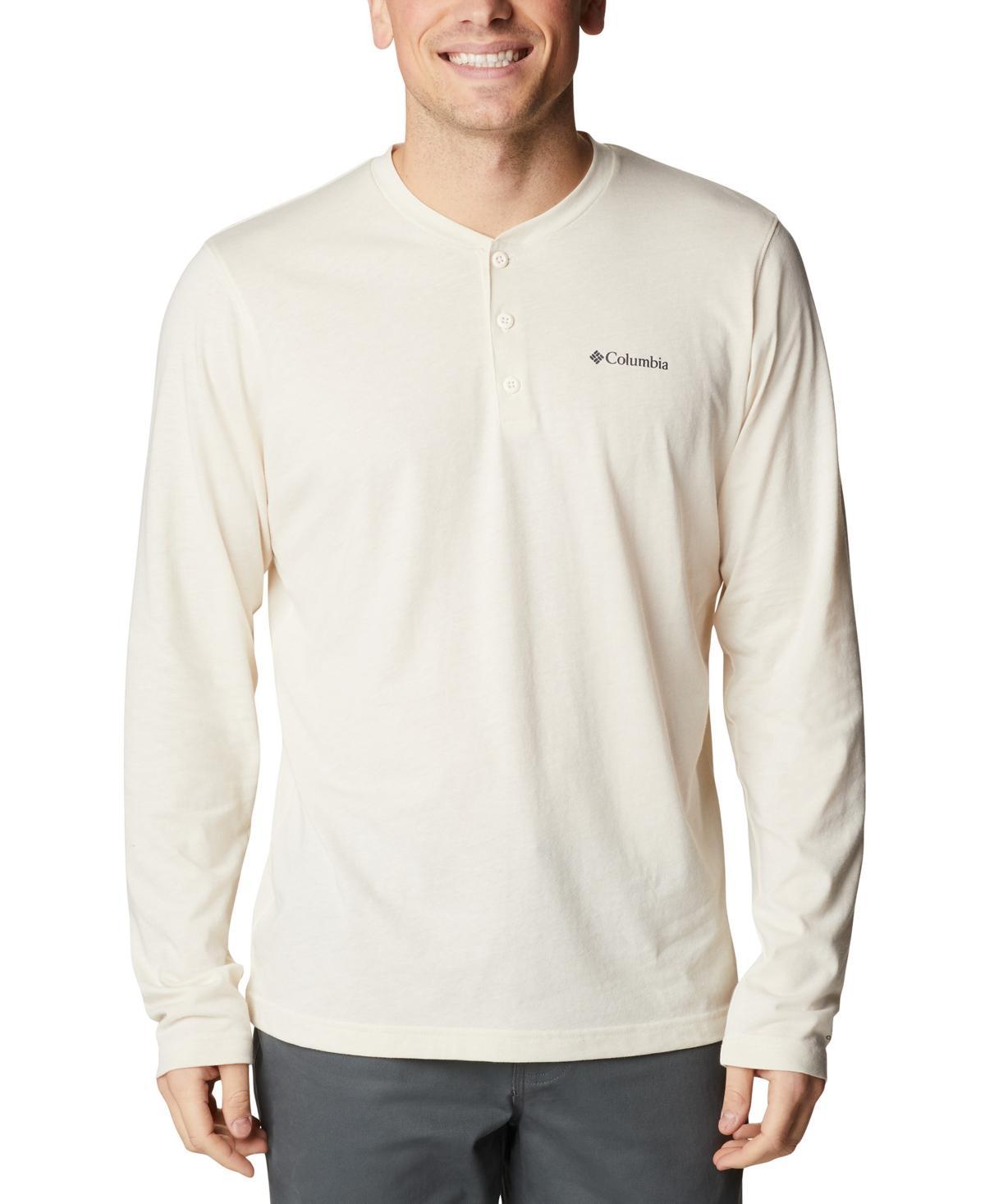 Columbia Mens Thistletown Hills Logo Graphic Long-Sleeve Tech Henley Product Image