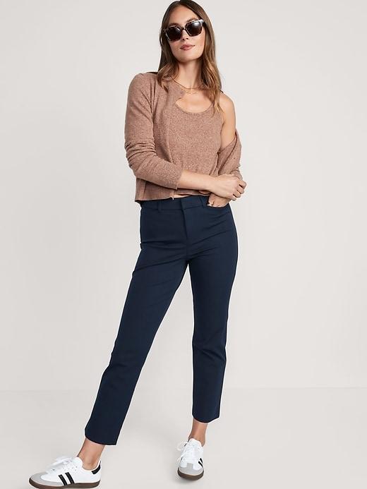 High-Waisted Pixie Straight Pants Product Image