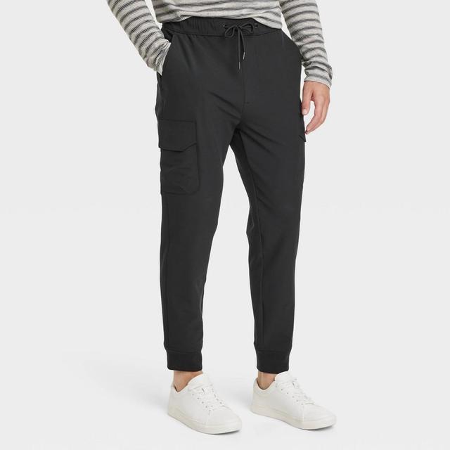 Mens Tapered Tech Cargo Jogger Pants - Goodfellow & Co Black L Product Image