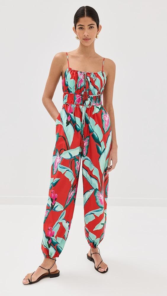 FARM Rio Red Summer Foliage Jumpsuit | Shopbop Product Image