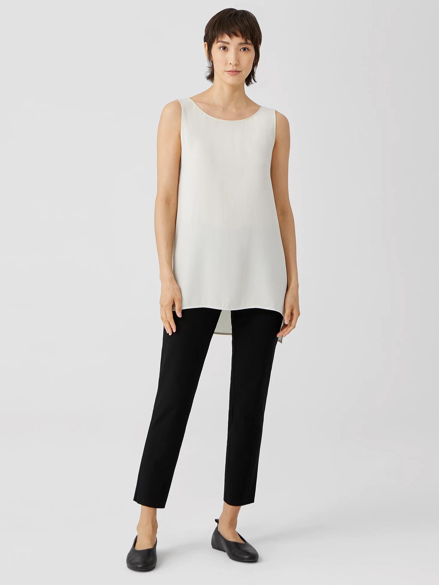 EILEEN FISHER System Washable Stretch Crepe Slim Ankle Pantfemale Product Image