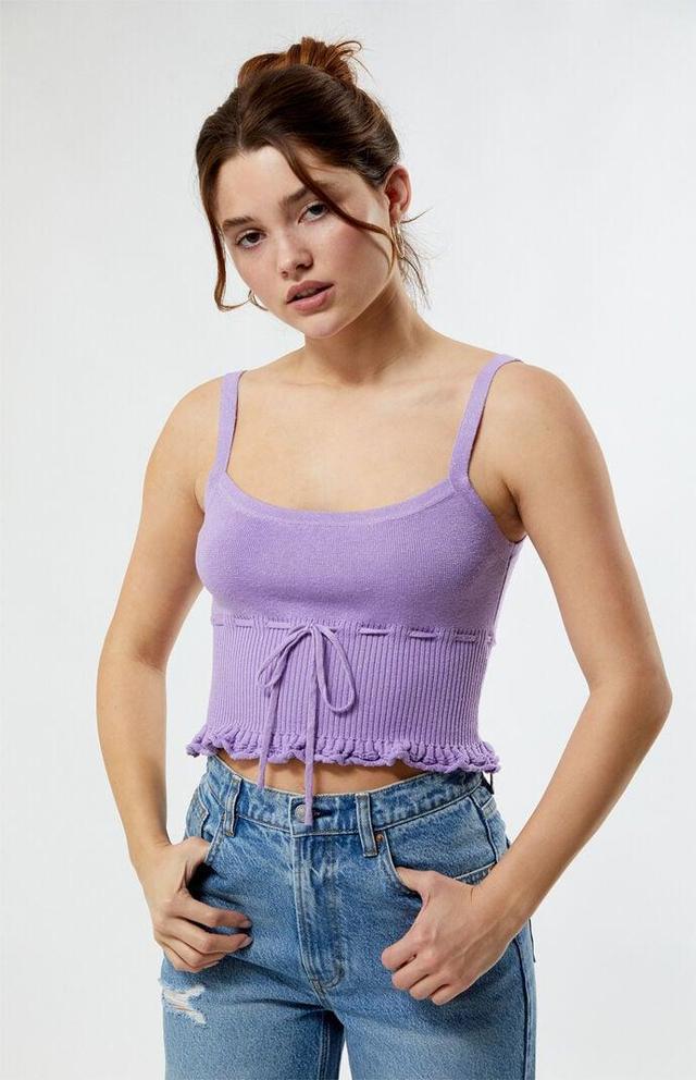 Womens Thea Shine Sweater Tank Top Product Image