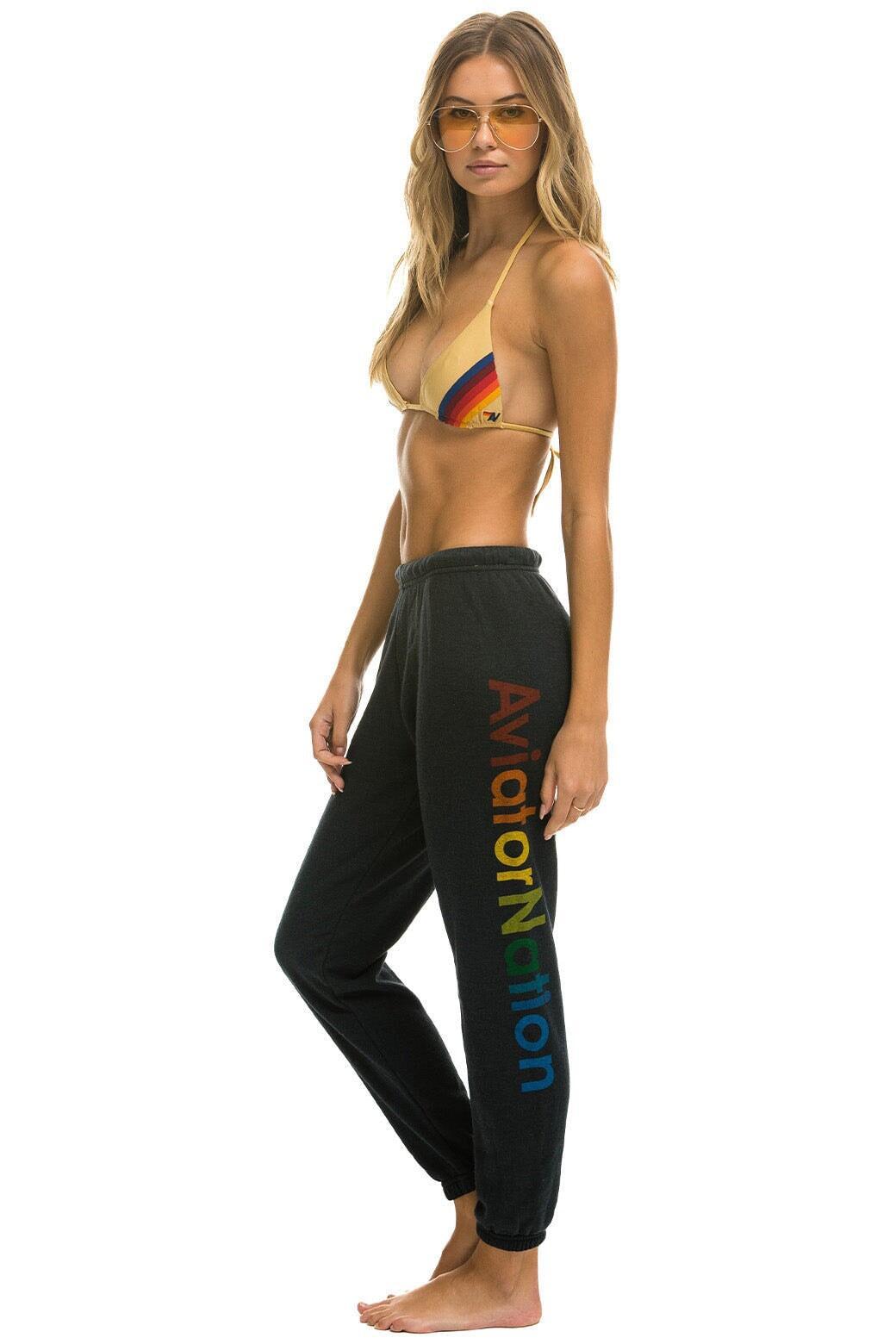 AVIATOR NATION NORTH SHORE SWEATPANTS - CHARCOAL Female Product Image