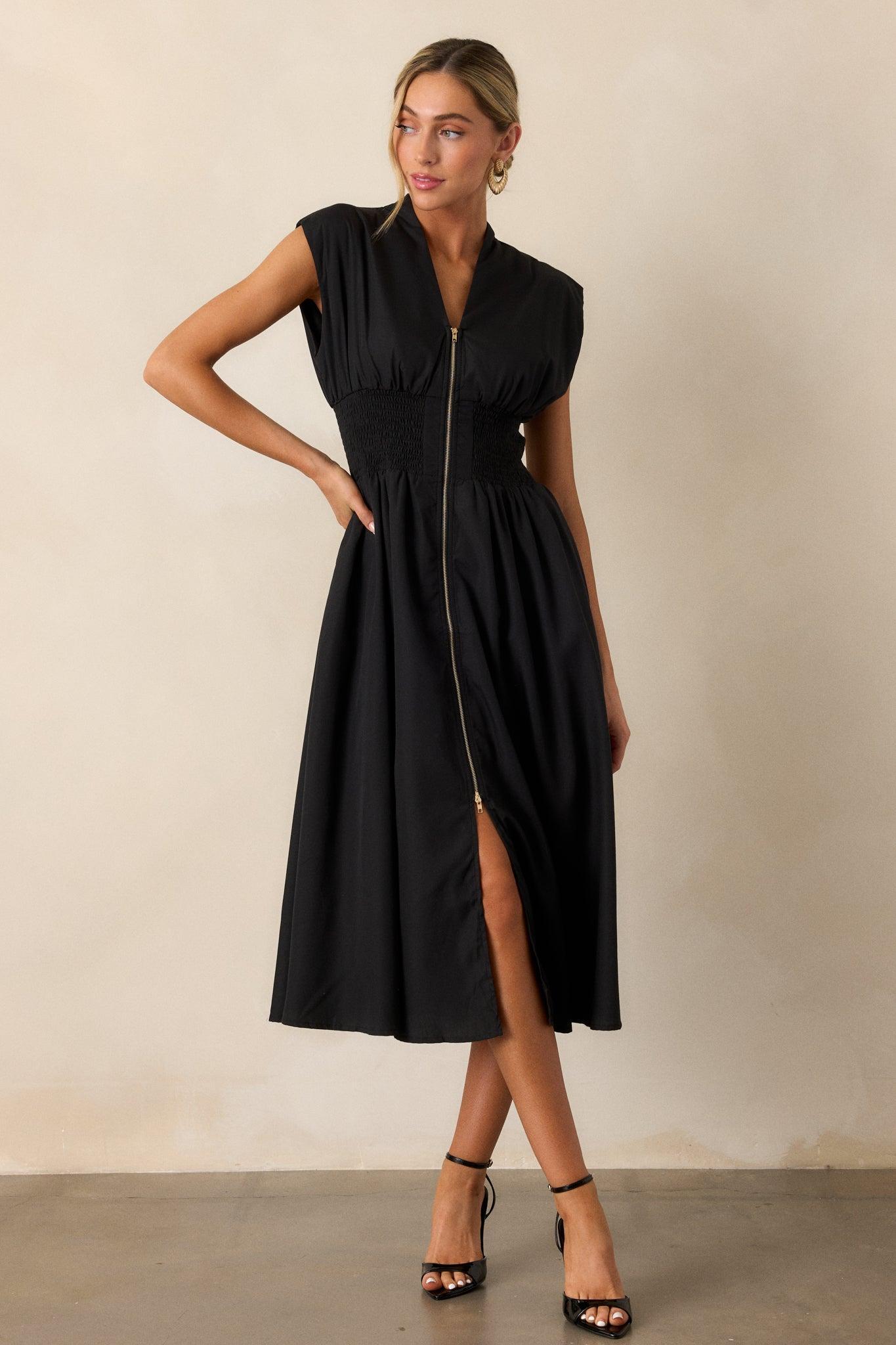 Circle Of Friends Black Midi Dress Product Image