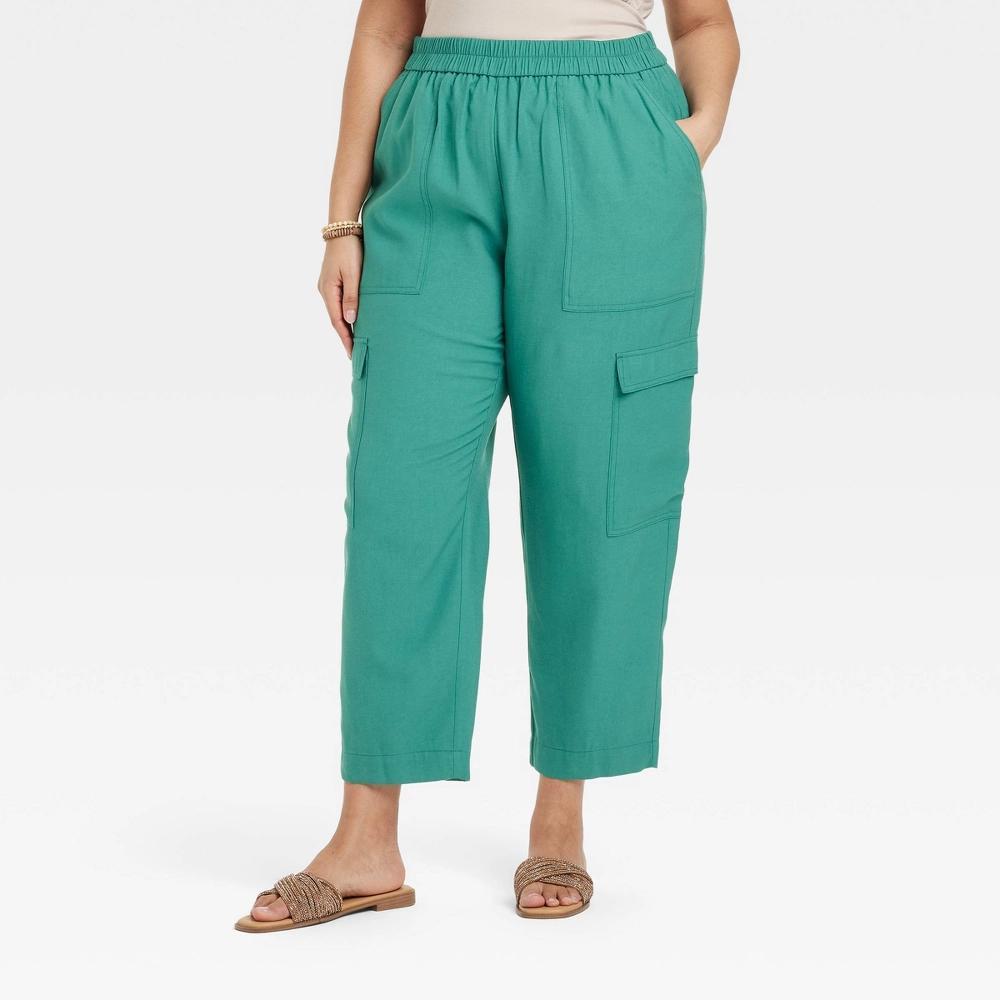 Womens High-Rise Ankle Cargo Pants - A New Day 3X Product Image