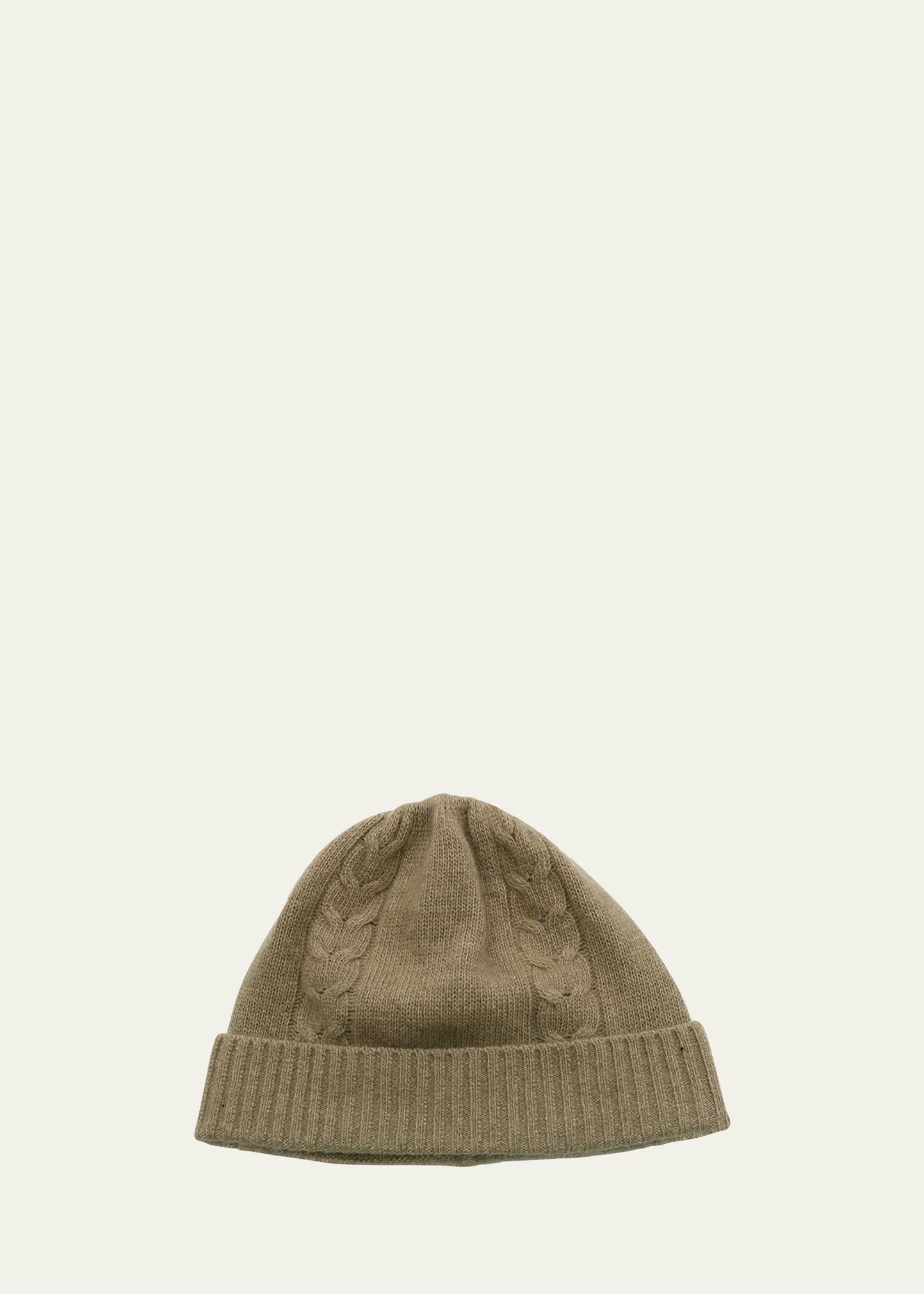 Mens Cable-Knit Beanie Hat Product Image