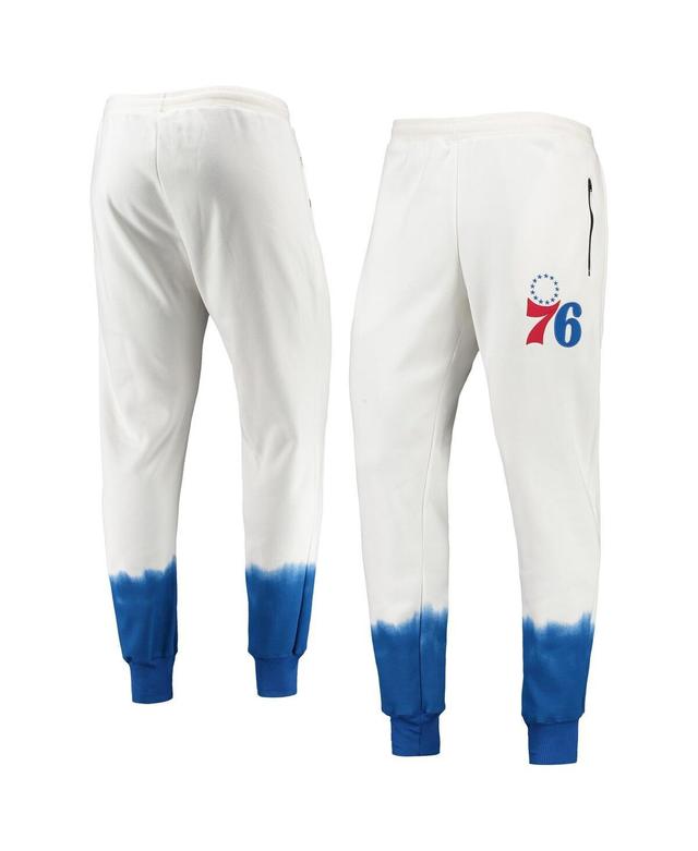 Mens Oatmeal Philadelphia 76ers Double Dribble Tie-Dye Fleece Jogger Pants Product Image