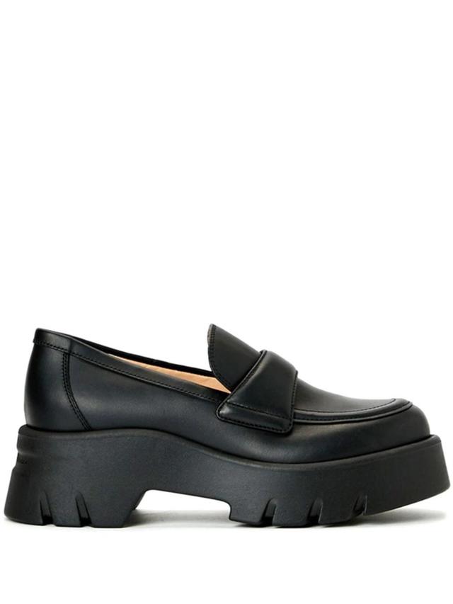 GIANVITO ROSSI Black Farren Loafers Product Image