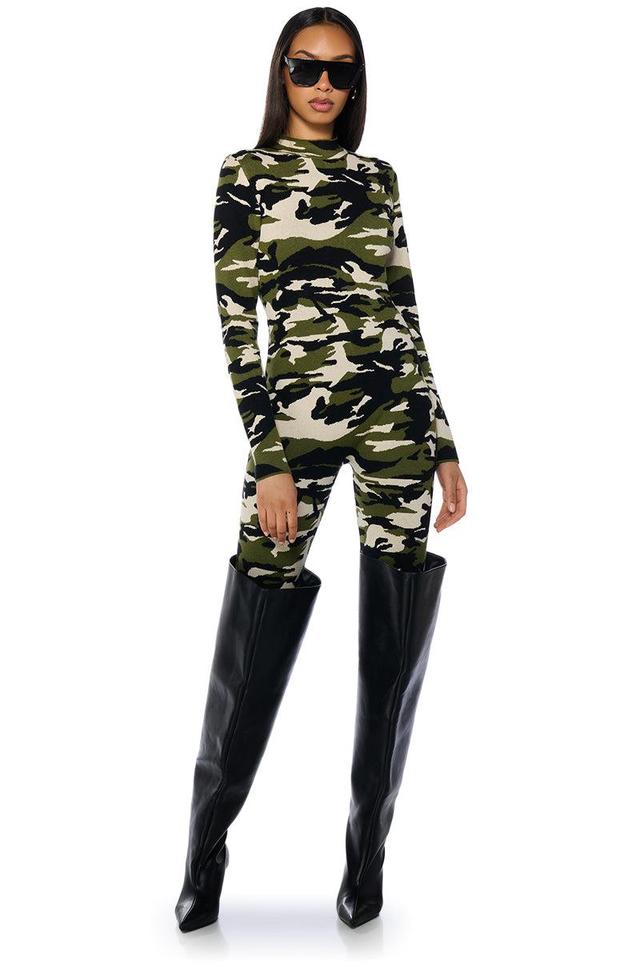 REMI CAMO KNIT JUMPSUIT Product Image