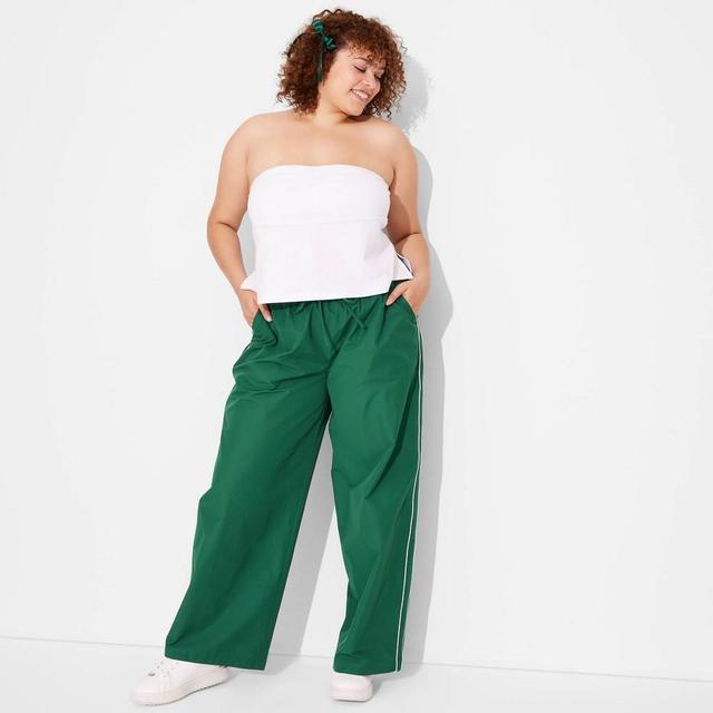 Womens Game Day Mid-Rise Wide Leg Track Pants - Wild Fable 2X Product Image