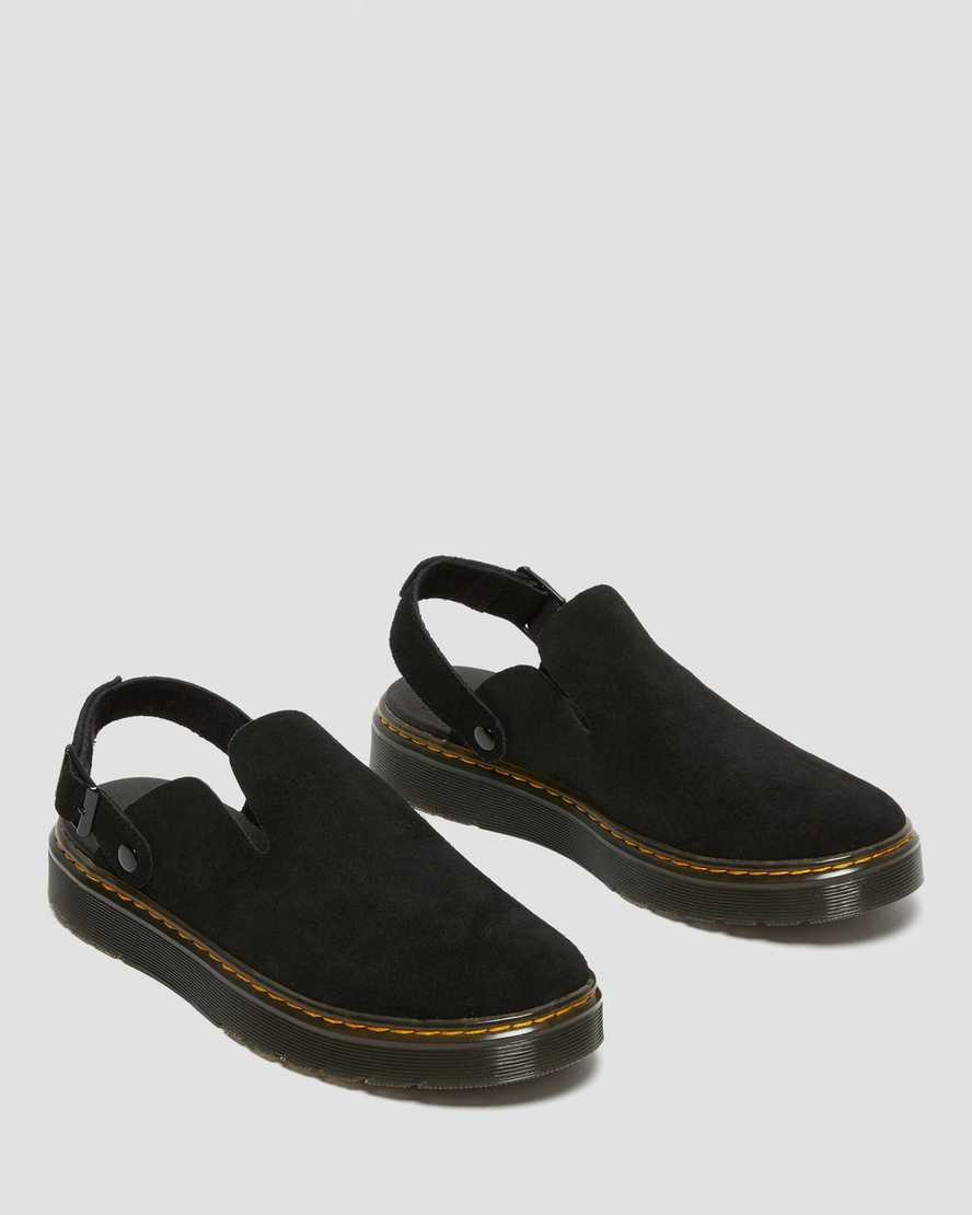 Dr. Martens Womens Carlson Suede Buckle Strap Clogs Product Image