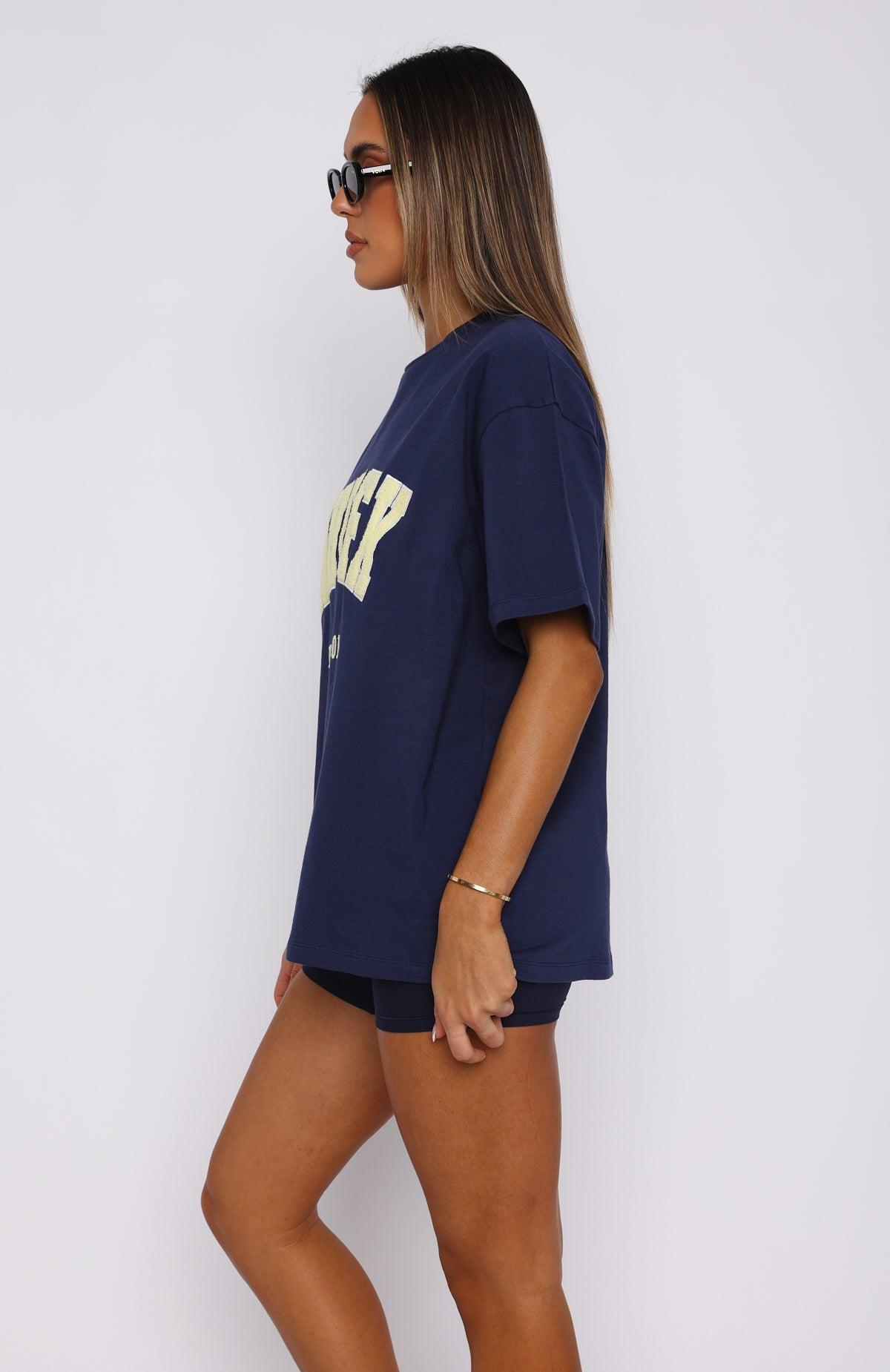 Give It Away Oversized Tee Navy Product Image