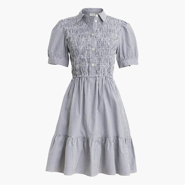 Striped smocked shirtdress Product Image