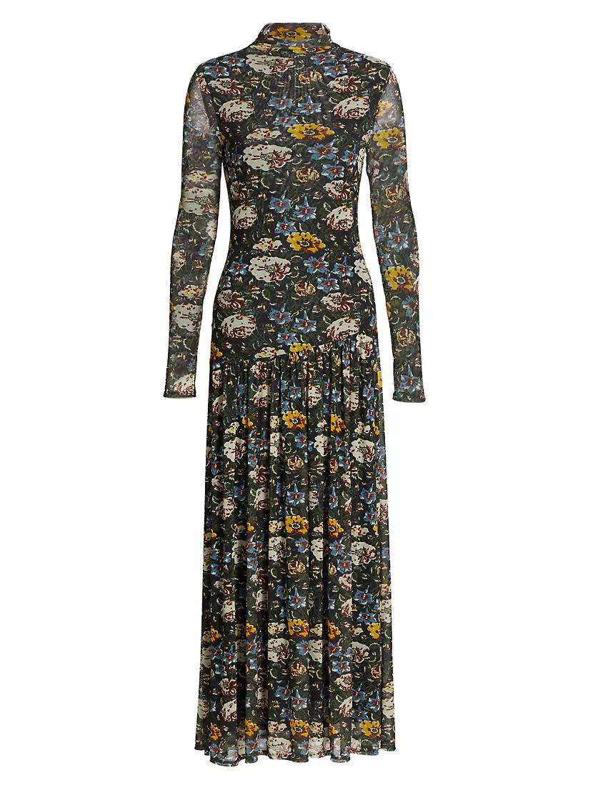 Mirabelle Floral Long-Sleeve Maxi-Dress Product Image