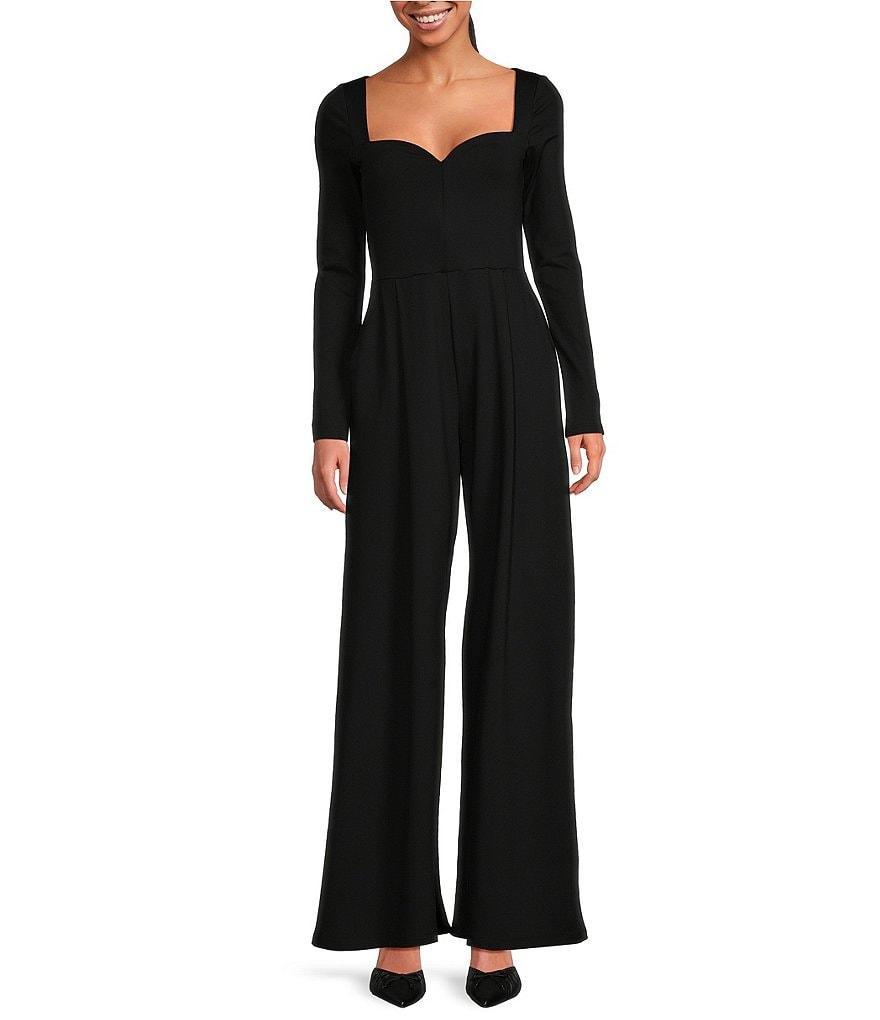 Susana Monaco Sweetheart Neck Long Sleeve Jumpsuit Product Image