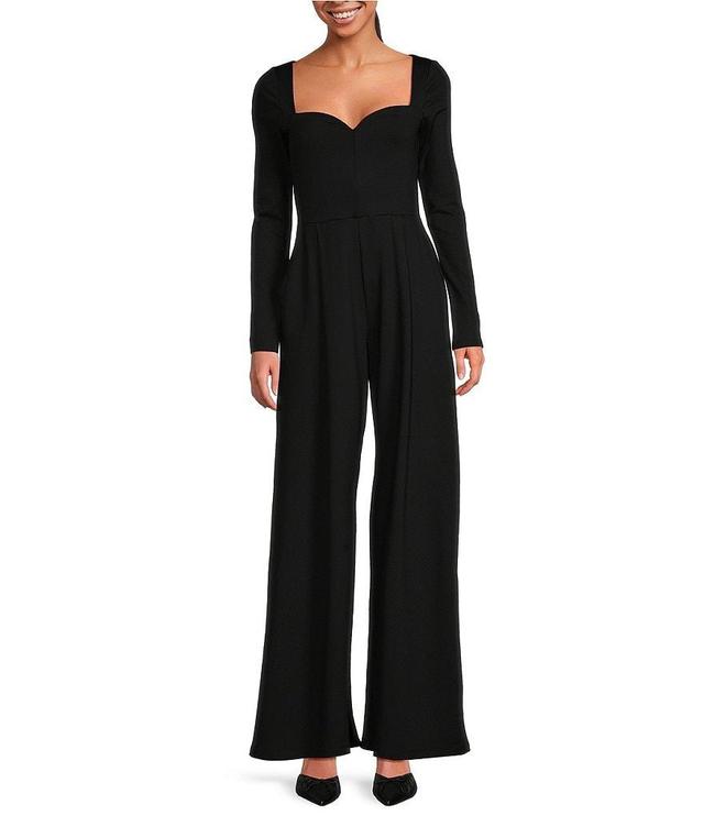 Susana Monaco Sweetheart Neck Long Sleeve Jumpsuit Product Image