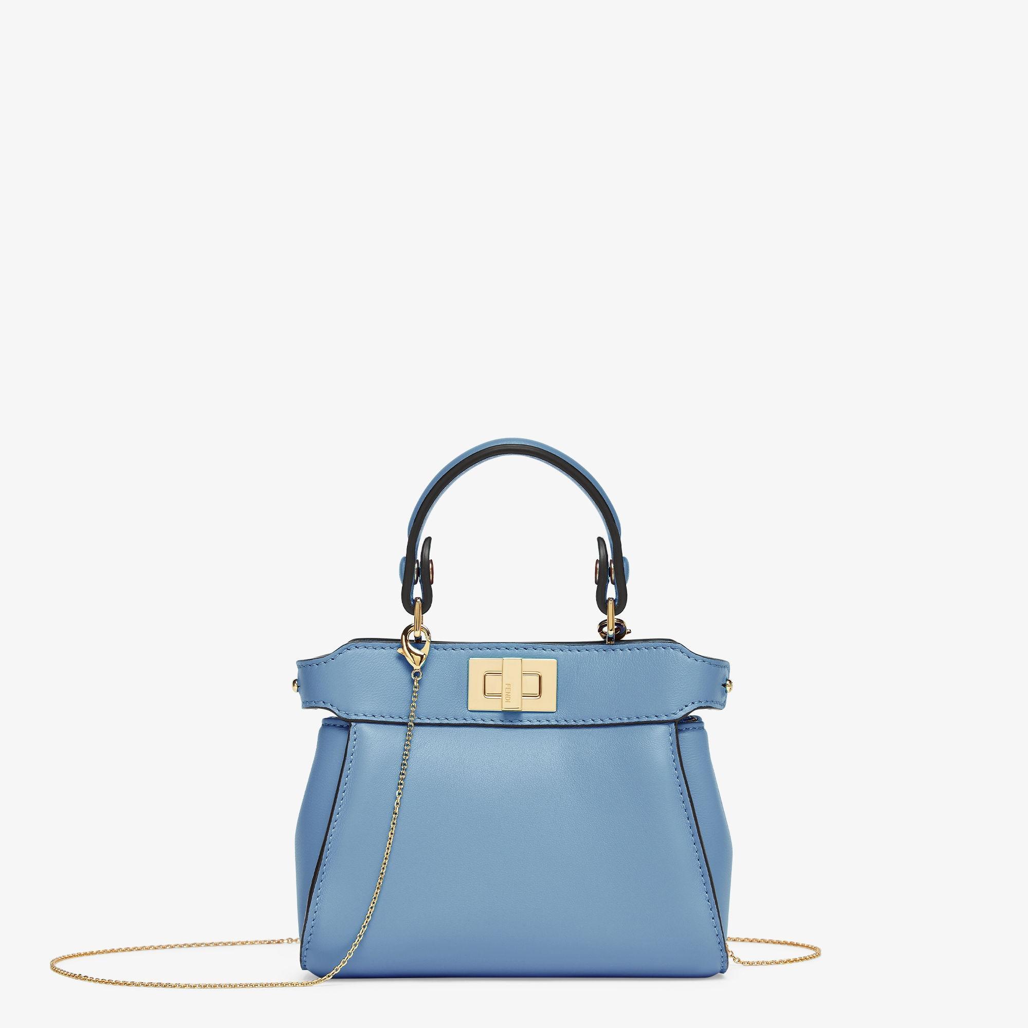 Nano PeekabooBlue nappa leather miniature bag Product Image