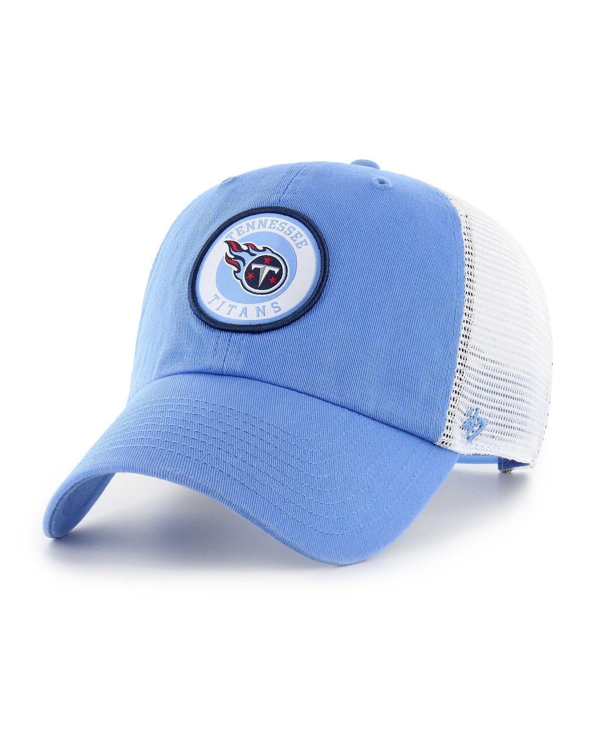 Mens 47 Brand Light Blue Tennessee Titans Highline Clean Up Trucker Snapback Hat - Light Blue Product Image