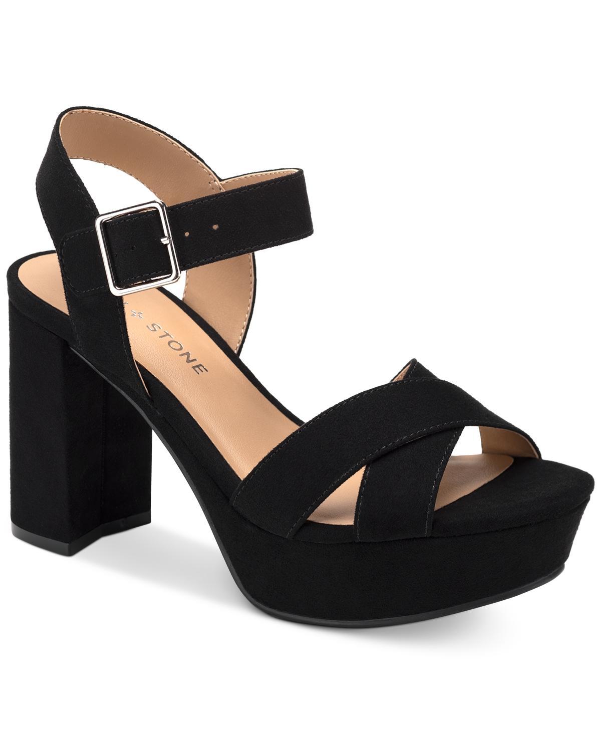 Sun + Stone Womens Dehmii Block Heel Platform Sandals, Created for Macys Product Image