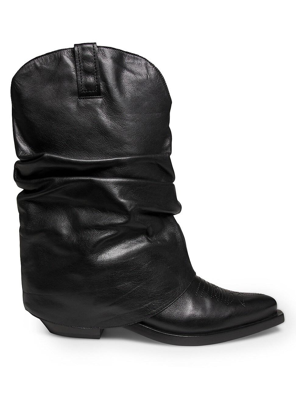 Womens Zachy 40MM Leather Booties Product Image